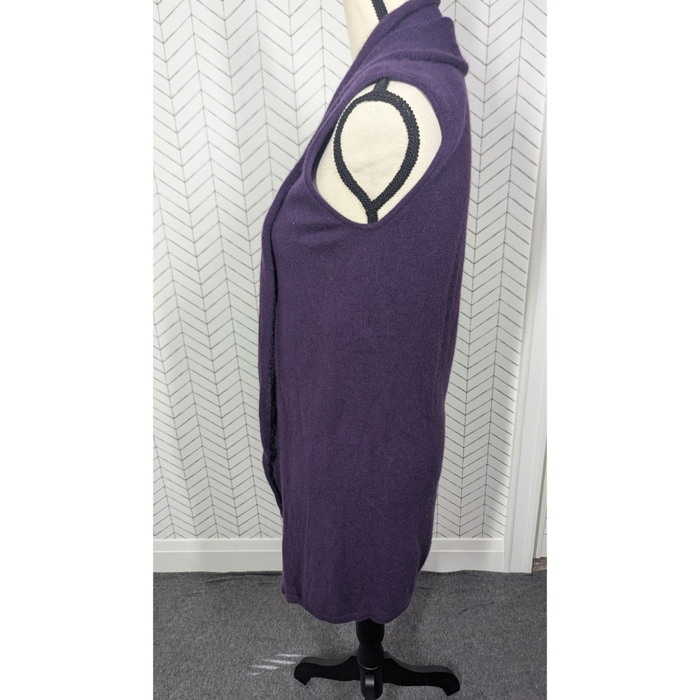 Cynthia Rowley Sweater Womens Small Purple Cashmere Open Cardigan Flowy Ethereal - Picture 6 of 12